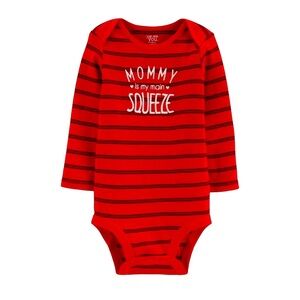 CARTER’S “MY FIRST VALENTINE’S DAY” LONG - RED SIZE NB (NEW WITH TAGS) A12